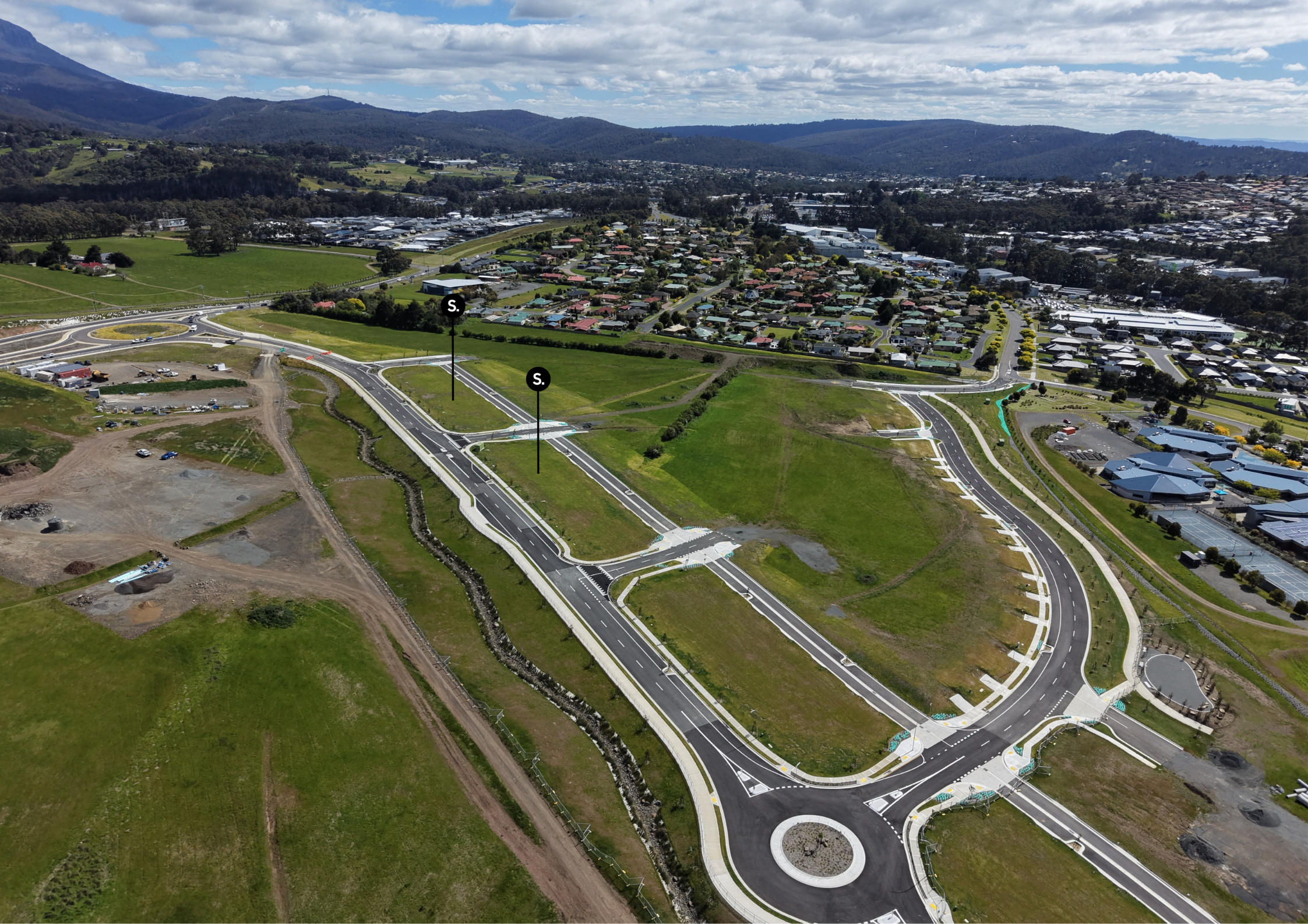 Huntingfield location aerial view